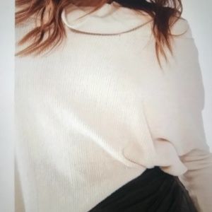 Free people pink turtleneck soft pink sweater